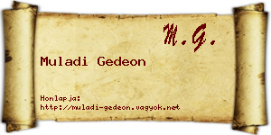 Muladi Gedeon névjegykártya
